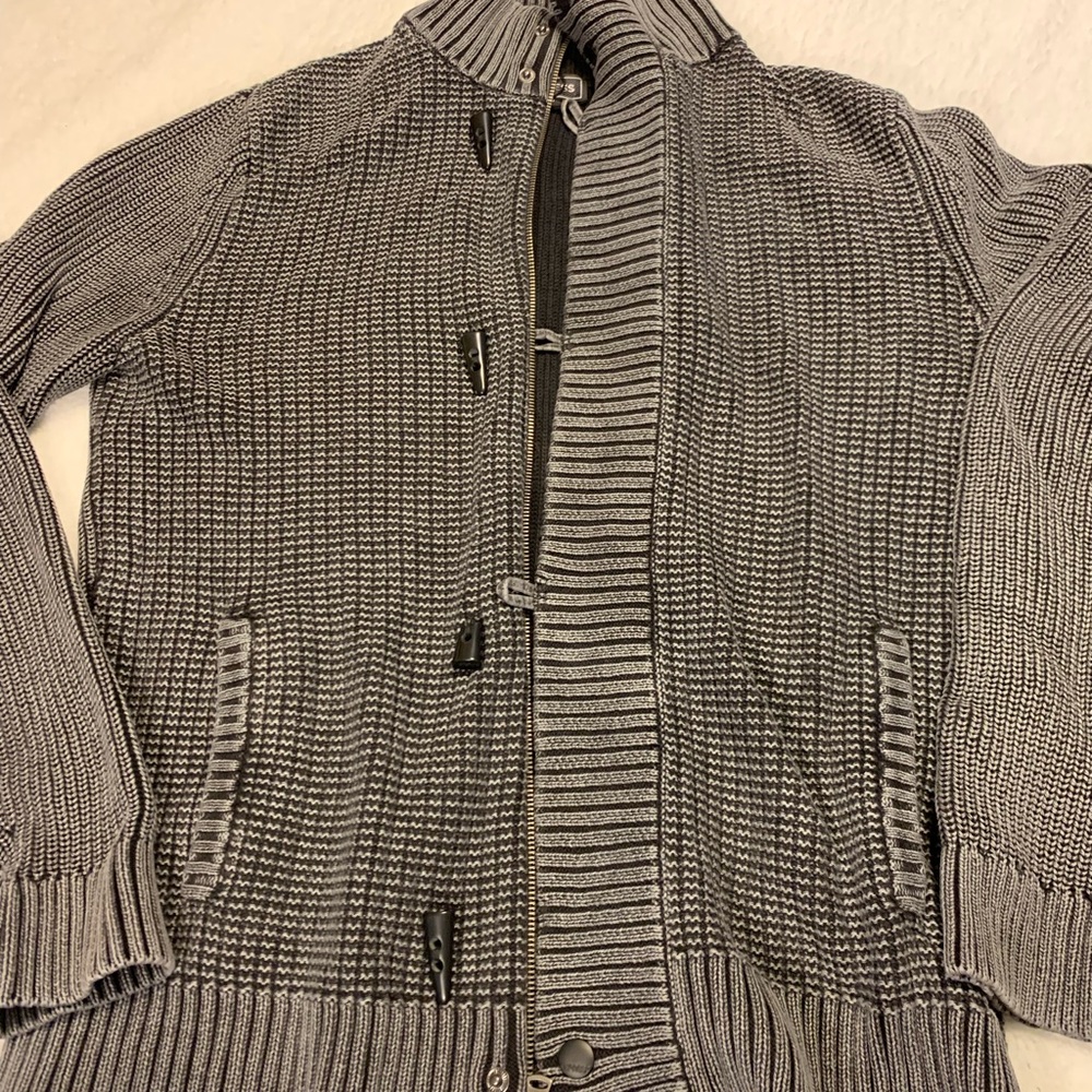 Express heavy zip/button sweater (Large)